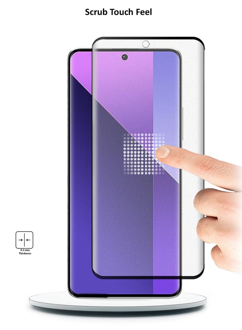 Wtech Xiaomi Redmi Note 13 Pro+ / Xiaomi Redmi Note 13 Pro Plus 5G 2023 Nano Ceramic Full Glue Full Cover Matte Flexible Screen Protector (MSCNMN) -  Clear/Black - Image 2