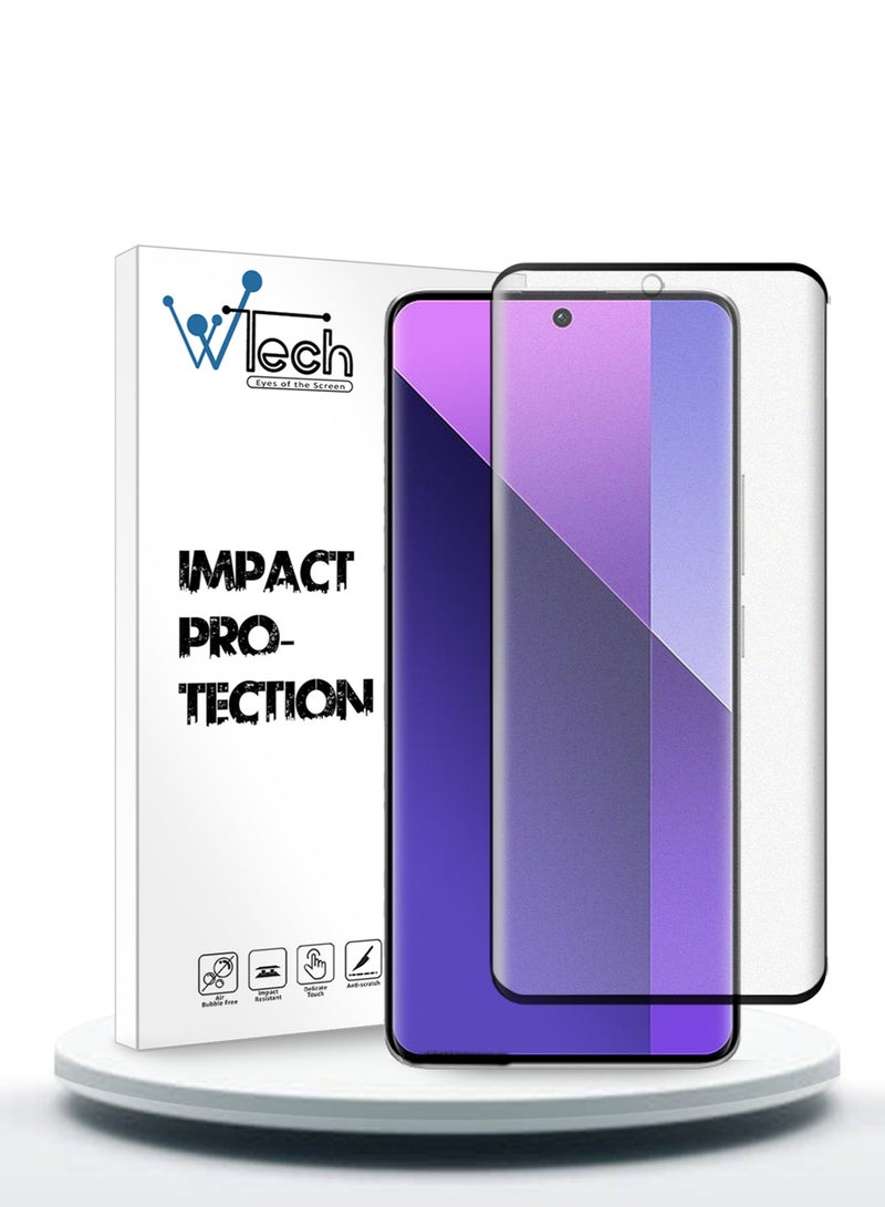 Wtech Xiaomi Redmi Note 13 Pro+ / Xiaomi Redmi Note 13 Pro Plus 5G 2023 Nano Ceramic Full Glue Full Cover Matte Flexible Screen Protector (MSCNMN) -  Clear/Black - Image 1