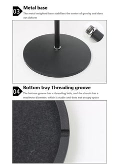 XiuWoo Set of 2 Adjustable Height Speaker Stand, Lifting design, disc base， Extends 80 to 120 cm, Black  - Image 5