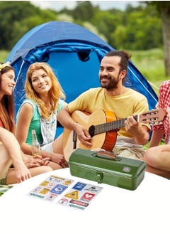 EzzySo Outdoor Tools Storage Box Portable Camping Toolbox with Sticker, Water-Resistant Outdoor Gear Toolbox,  Metal Storage Case for Tools & Supplies, Camping Accessories  - Image 5