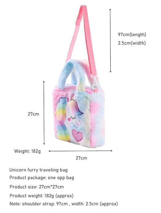 ADISA Unicorn Toddler Bag Princess Cute Crossbody School Bags Gift for Girls (Purple) - Image 3