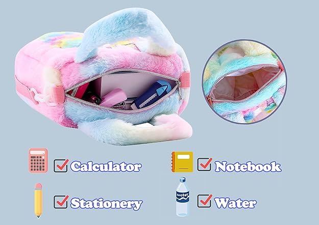 ADISA Unicorn Toddler Bag Princess Cute Crossbody School Bags Gift for Girls (Purple) - Image 5