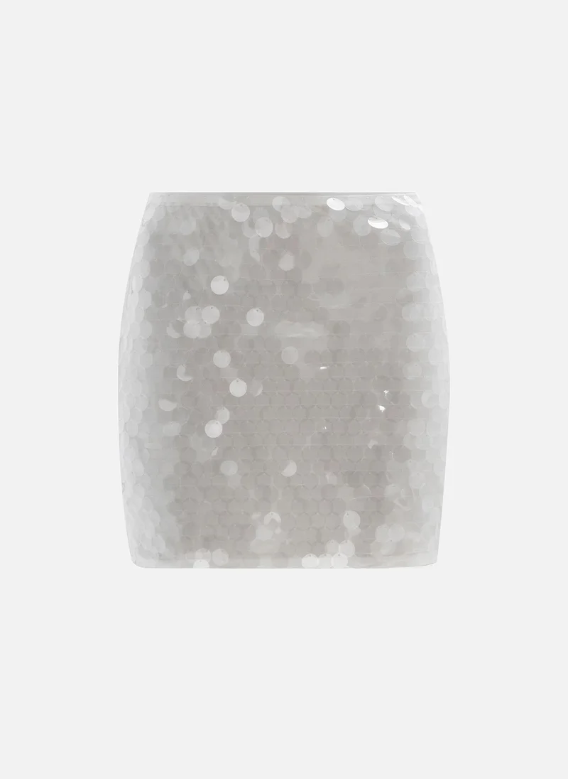 Lichi Round sequins mini skirt