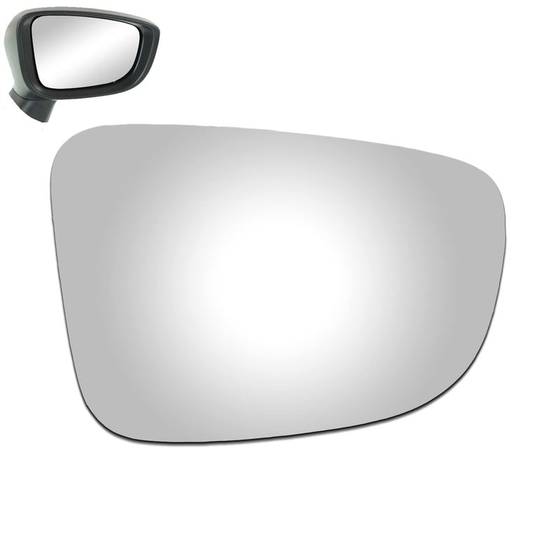 WLLW Mirror Glass for MAZDA 3 20142018 SCION iA 2016 TOYOTA YARIS iA 20172018 Passenger Side Only Right Convex Replacement Glass with Adhesive