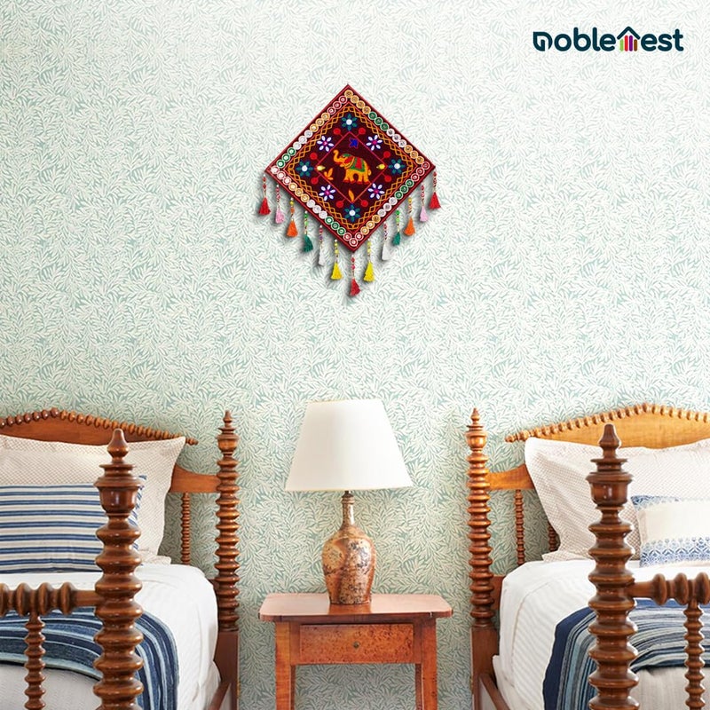 Noblenest Gujrati Wooden Wall Art Hanging for Living Traditional Rangoli Design Room Decoration Item for Home Modern Decor Items Wall Hanging for Office and Bedroom NELR082428 - Image 2