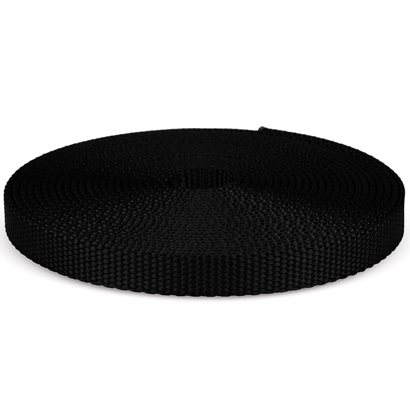 ROPE & CORD Rope and Cord Nylon Webbing â€“ 1/2 in. Multipurpose Webbing for Cargo Straps, Pulley Lines, and More! â€“ Black, 1 Yard - Image 2