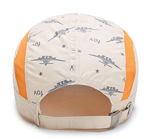 Home Prefer Kids Boys Lightweight Quick Drying Sun Hat Outdoor Sports UV Protection Caps Mesh Side Ball Cap Beige - Image 3