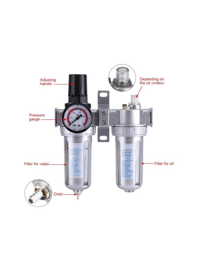 Generic - 3/8'' Air Compressor Filter Regulator Trap Filter Moisture Air Filter Regulator Separator - Image 1