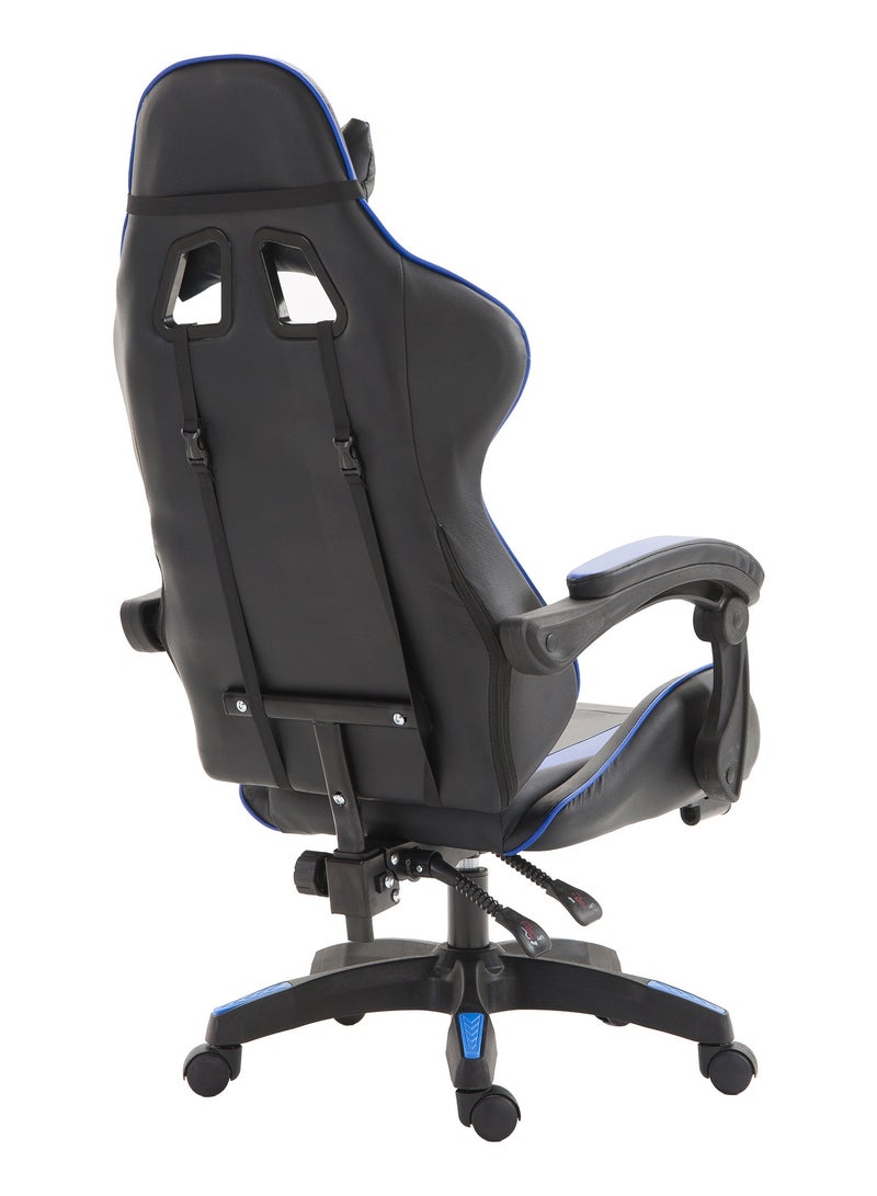 Funz Gaming Chair  Office Chair Ergonomic High Back s Reclining & Height Adjustable Computer Chair with Neck and Lumbar Support Comfortable Chairs Black/Blue  - Image 4