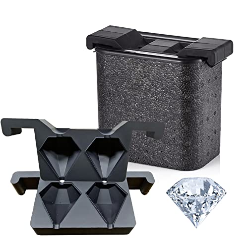 Helpcook Crystal Clear Ice Cube Maker,Clear Diamond Ice Cube Mold-Makes 2 Large Diamond ice cubes for Whiskey,Cocktails & Drinks, Creative Gift for Friends and Family - Image 2