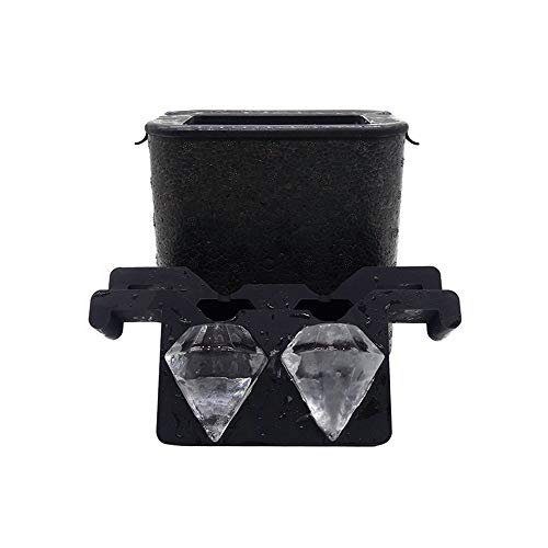 Helpcook Crystal Clear Ice Cube Maker,Clear Diamond Ice Cube Mold-Makes 2 Large Diamond ice cubes for Whiskey,Cocktails & Drinks, Creative Gift for Friends and Family - Image 1