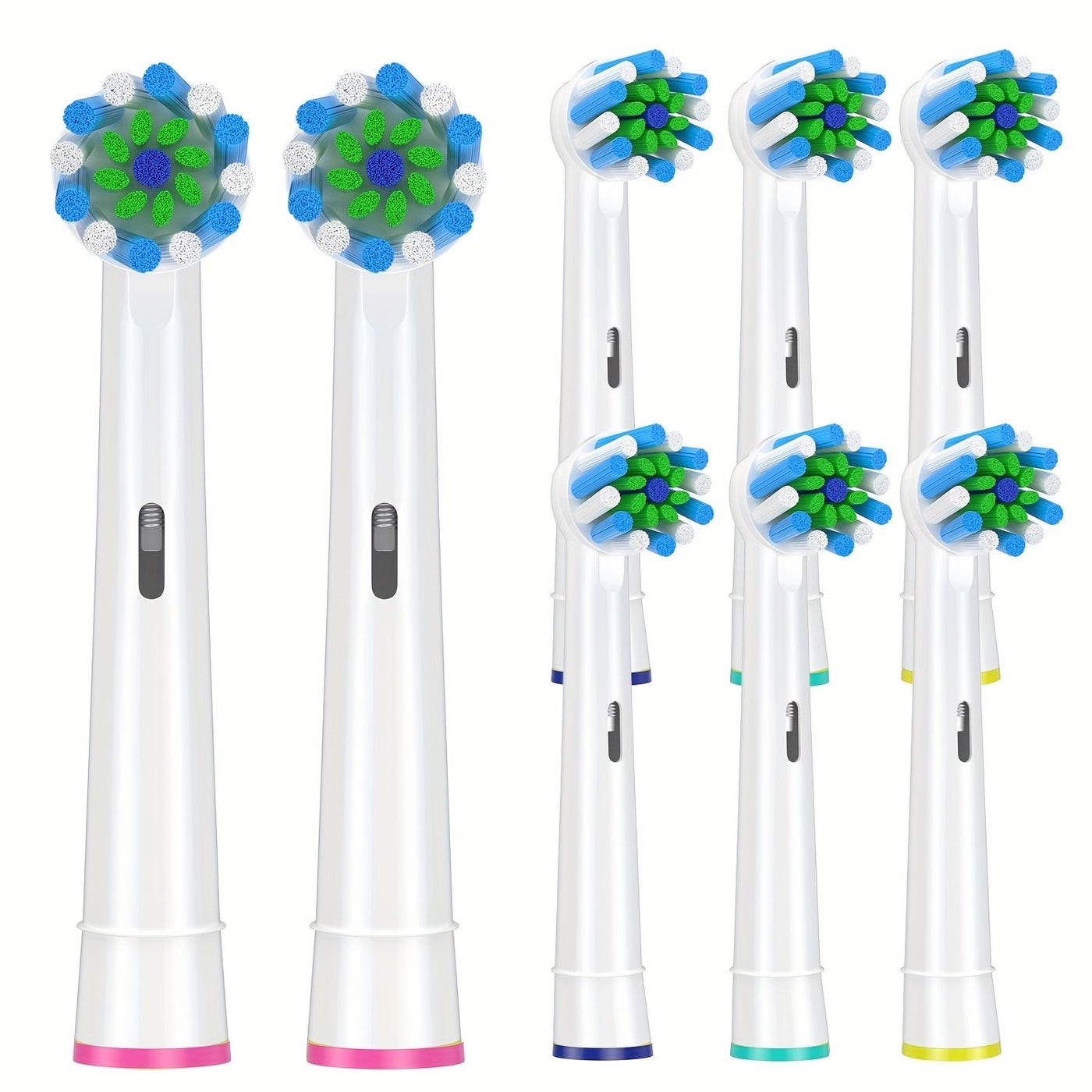8pcs Replacement Brush Heads For Cross Action Electric Toothbrush Compatible With Most Oral B Bases Quality Bristles