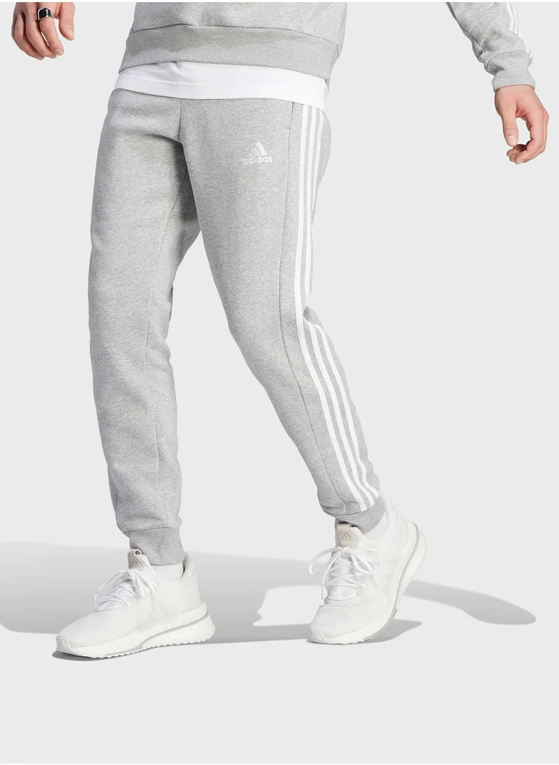 Adidas 3-Stripes Fleece Tapered Cuff Pants