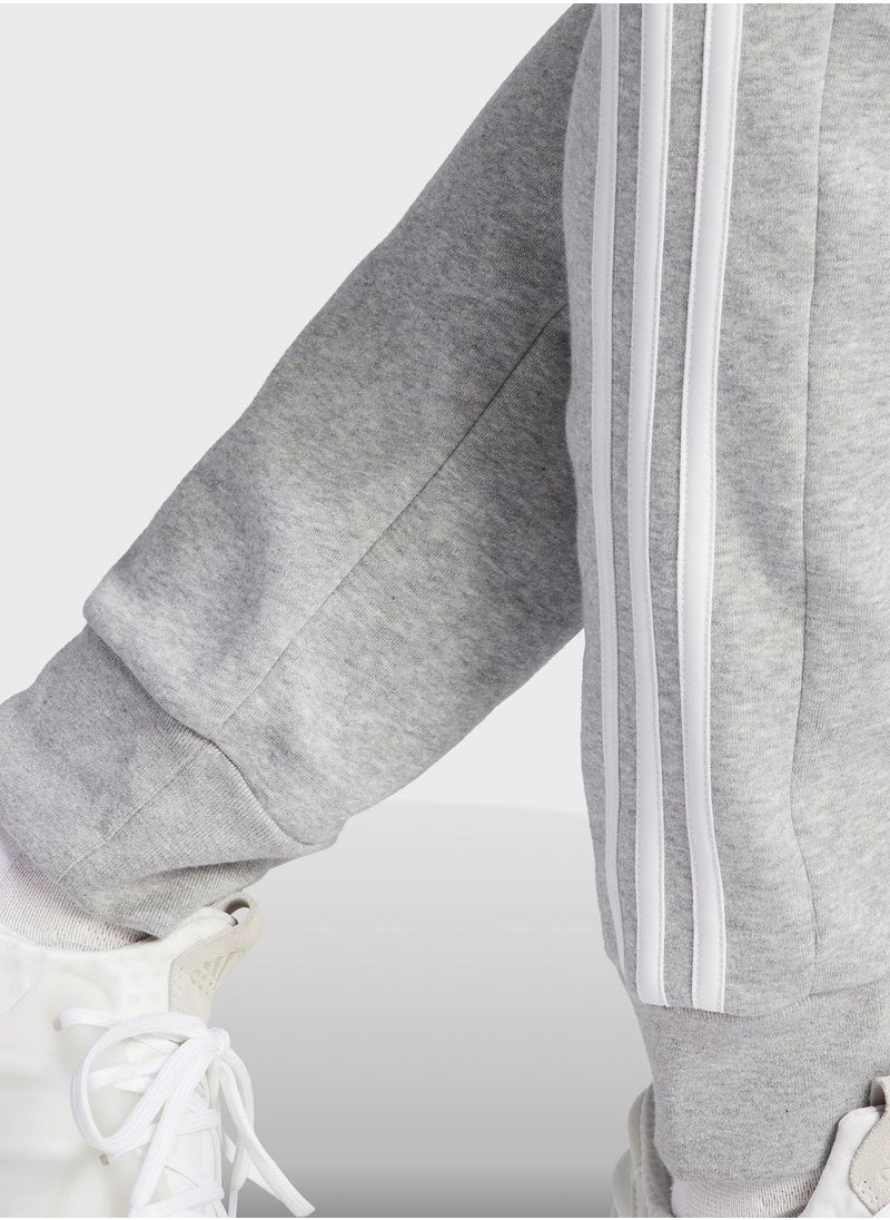Adidas - 3-Stripes Fleece Tapered Cuff Pants - Image 1