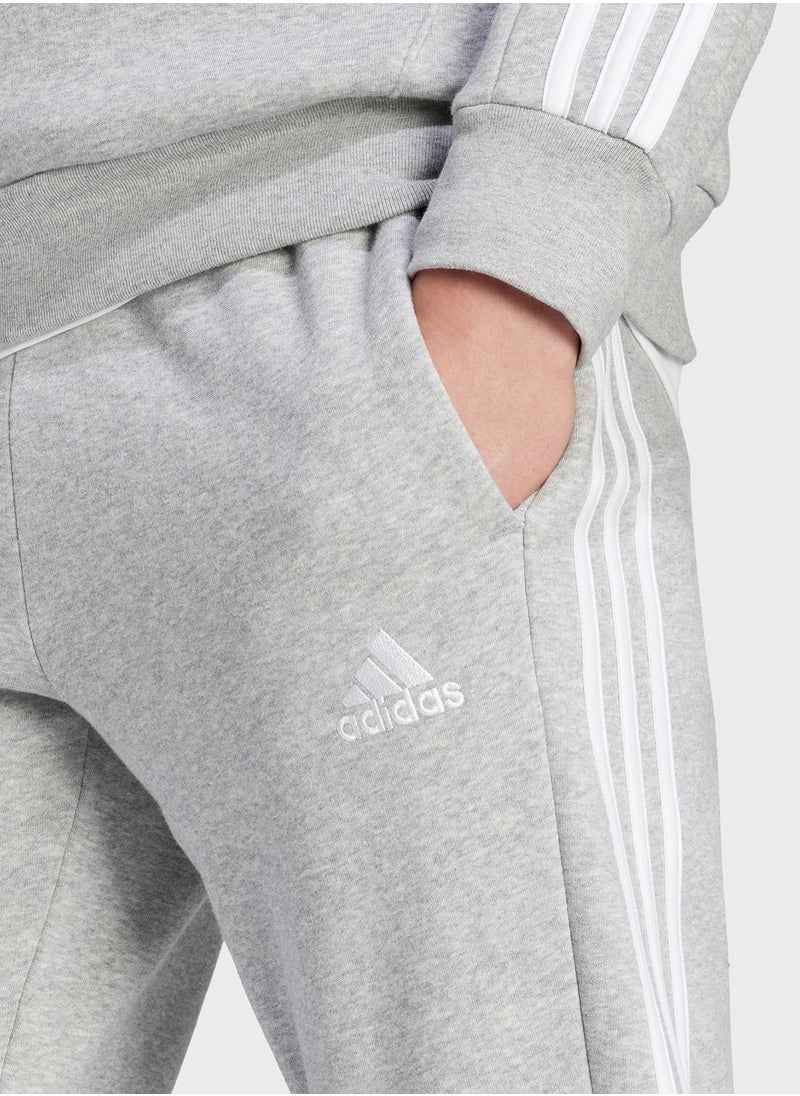 Adidas - 3-Stripes Fleece Tapered Cuff Pants - Image 1