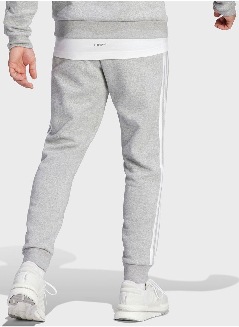 Adidas - 3-Stripes Fleece Tapered Cuff Pants - Image 1