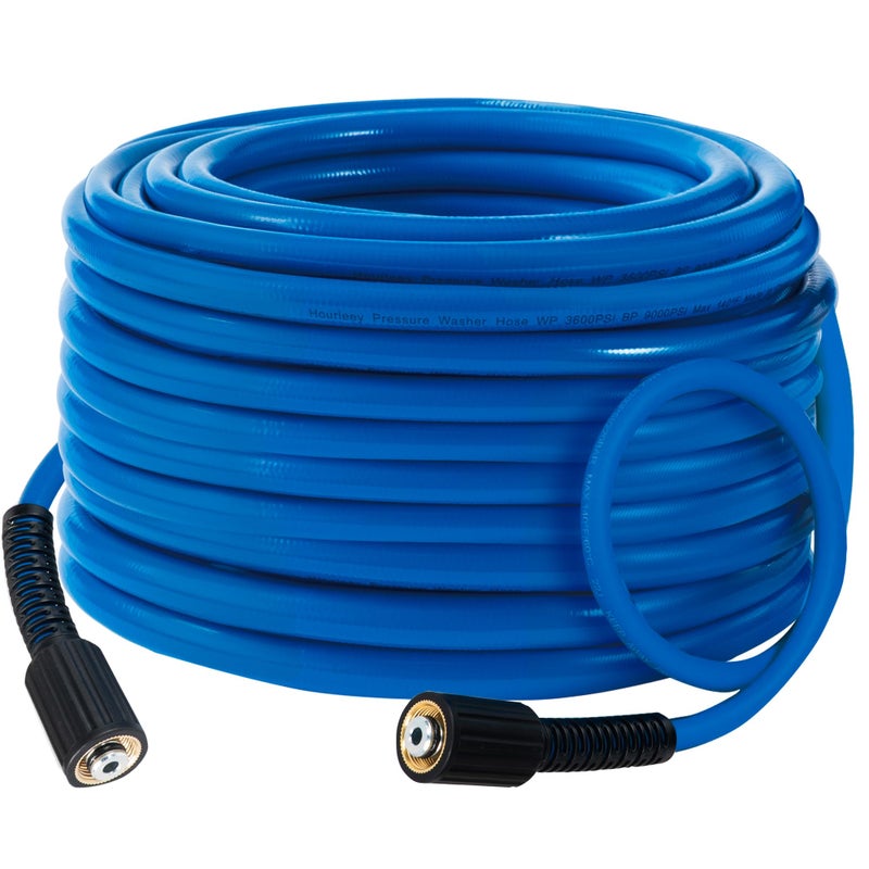 Hourleey Pressure Washer Hose 30 FT 3600 PSI Flexible Kink Resistant Power Washer Hose Replacement 14 Quick Connect Pressure Hose Extension Blue - Image 2