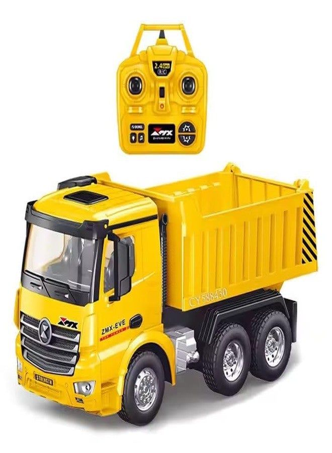 SparkBucket Remote Control Tipper Truck - 2.4GHz RC Construction Vehicle Toy with Lifting Bed & Multi-Wheel Design (Tipper Truck) - Image 1