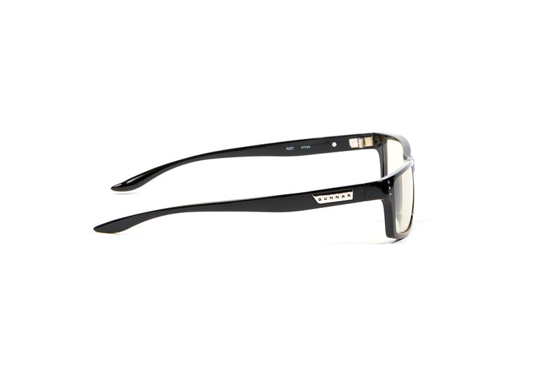 GUNNAR - Premium Gaming and Computer Glasses - Blocks 35% Blue Light - Riot, Onyx, Clear Tint, lens width: 57 mm | nose: 16 mm | frame width: 149 mm | temple: 140 mm | - Image 2