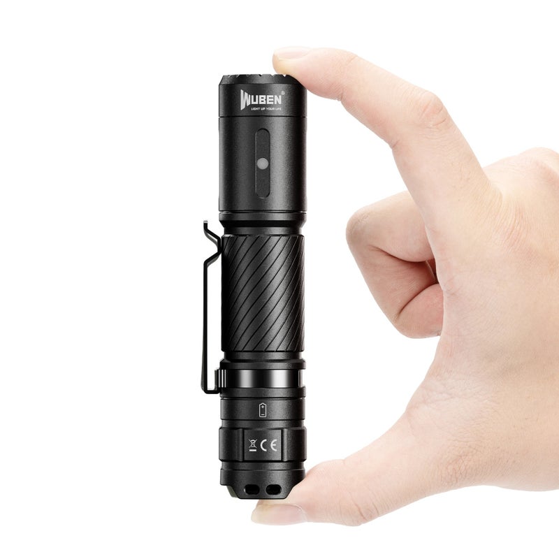 وبين مصباح يدوي Wuben C3 Flashlight 1200 High Lumens Rechargeable 6 Modes IP68 Waterproof LED Tactical Flashlight for Camping Hunting - Image 1