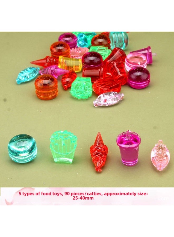 Children's Crystal Gem Animal Toys Archaeological Excavation Colorful Acrylic Plastic Treasure Amusement Park Capture Machine Diamond-Color:Burger Food And Play 0.5kg - Image 1