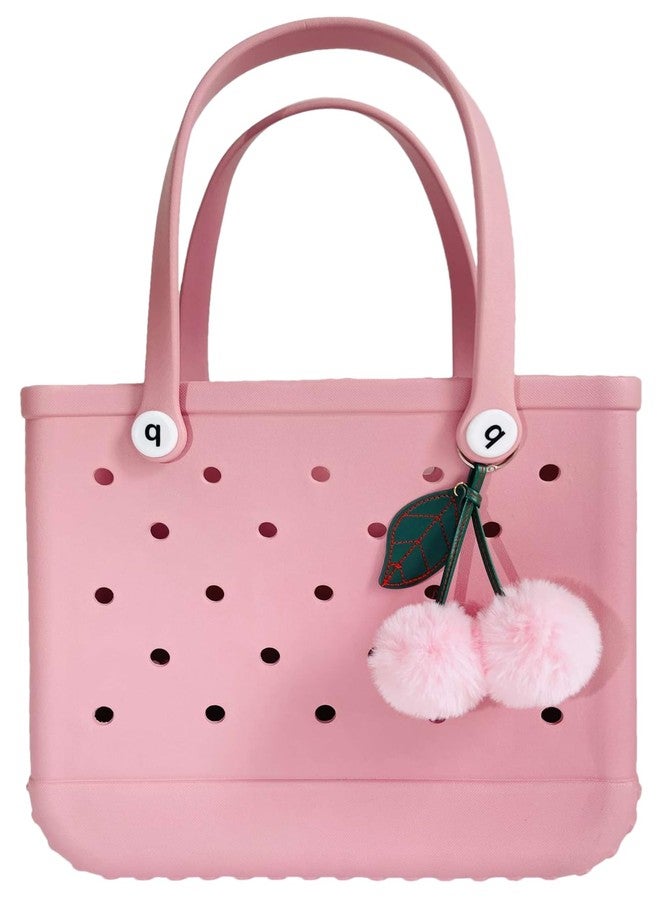 QTMY Cute Pink Cherry Charms for Bogg Bag Accessories Rubber Beach Bag, Boho Purse Charms,49 - Image 1