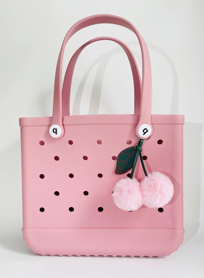 QTMY Cute Pink Cherry Charms for Bogg Bag Accessories Rubber Beach Bag, Boho Purse Charms,49 - Image 5