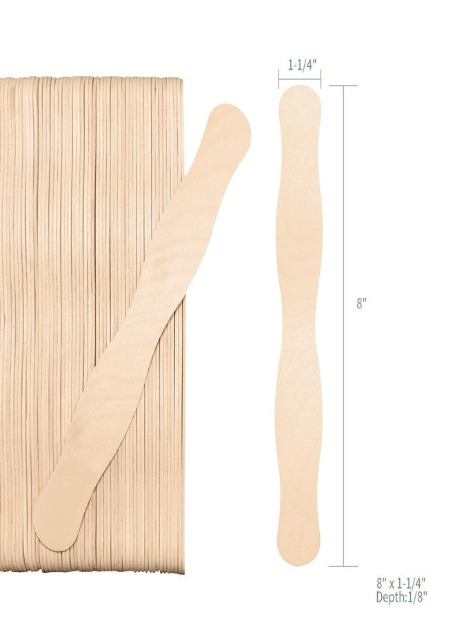 KTOJOY 55 Pcs Wooden Fan Handles 8 inch, Jumbo Craft Sticks for Wedding Programs, or Paint Mixing Crafts Home Art Projects, Classroom Art Supplies - Image 3