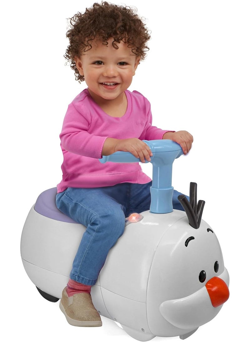Kiddieland Disney Lights ’N’ Sounds Tsum Tsum Olaf Plush Ride-On Car For Kids - Image 1