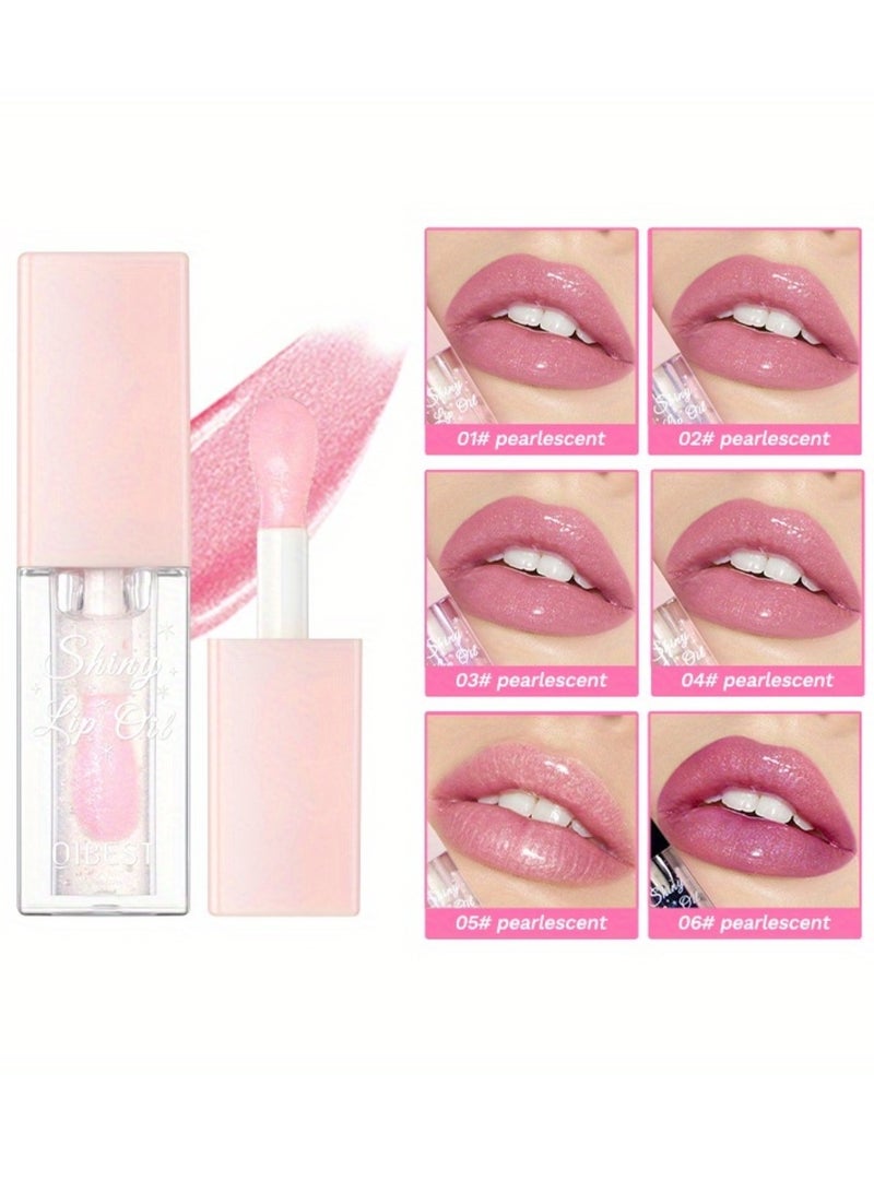 QiBest 6 Colors Shiny Lip Oil Set Lip Oil Lip Gloss Lipstick Set Hydrating Moisturizing Nourishing Smooth Lip Oil with 1 color Changing from Black to Pink Lip Oil Lip Gloss Lipstick Set - Image 4