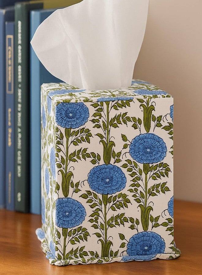 Ferrochef Scallop Printed Tissue Box Cover Print Paper Mache Tissue Box Cover for Home Bedroom Living Room Bathroom Vanity Countertop Night Stands Office Kitchen - Image 5