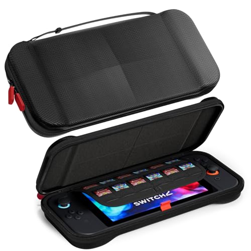 ProCase Slim Carrying Case for Nintendo Switch 2 2025 Travel Case HardShell with 12 Game Card Slots Switch 2 Protector Accessories Black - Image 1