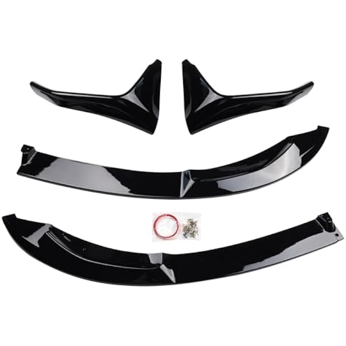 ZZDSNJ Glossy Black 4PS Front Lip Compatible with 2014-2020 BMW F80 M3/F82 M4 MP Style Front Bumper Lower Lip Splitter Spoiler - Image 5