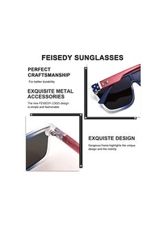 FEISEDY Fashion Flat Top Sunglasses Trendy Oversized Square Shades Women Men UV400 B2996  - Image 4