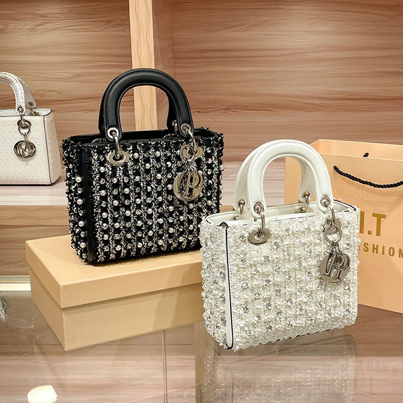 Princess Diana Bag Women'S Pearl Decoration Fashion High-End Big-Name Women'S Satchel Cross-Body Bag - Image 3