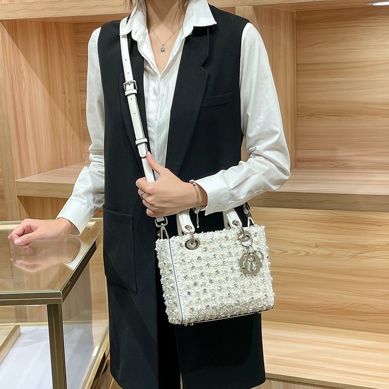 Princess Diana Bag Women'S Pearl Decoration Fashion High-End Big-Name Women'S Satchel Cross-Body Bag - Image 5