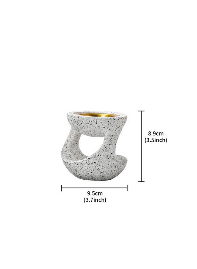 Incense burner with aroma diffuser, modern creative resin pot-shaped incense burner, home decoration accessory