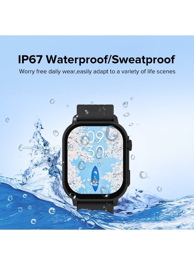 Altec Lansing Quantum Smartwatch, 2.04” AMOLED Display, Bluetooth Calling, 100+ Sports Modes, IP68 Waterproof, DaFit App Support, Black - Image 3