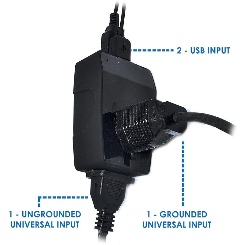 Ceptics 4 in 1 India to UK UAE Hong Kong More Type G Travel Adapter Plug Universal Input 2 USB CE Certified RoHS Compliant GP47 - Image 3