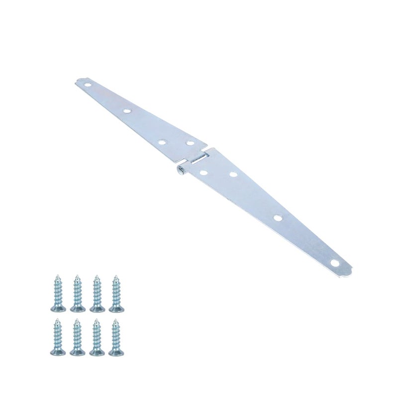 Geesatis 6 Inch Strap Hinges Heavy Duty Gate Hinges Cabinet Latch Door Hinge With Mounting Screws,Iron,Silver Color,Pack Of 6 - Image 4