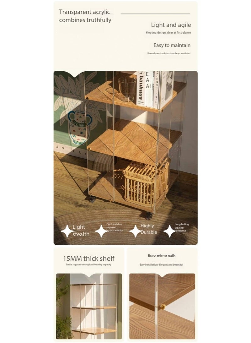 رف كتب قائم شفاف دوار 360° بخمسة أرفف، خزانة كتب شفافة، خزانة تخزين، خزانة تنظيم، رف عرض ألعاب، خزانة عرض لتخزين الحقائب، لغرفة المعيشة، غرفة النوم، الدراسة، المكتب（SGG039-5） - Image 4