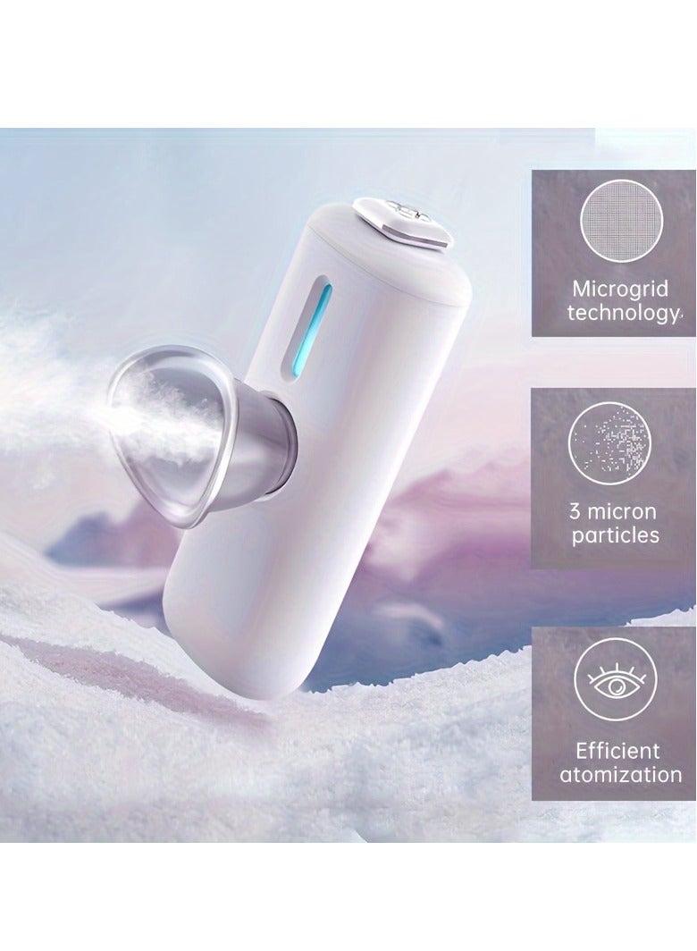 Loquat Ultra-Hydrating Nano Facial Mist Sprayer - Usb Rechargeable, Portable Mini Atomizer For Eye Relief  Skin Care, Alcohol-Free, Ideal For Daily Use - Image 3