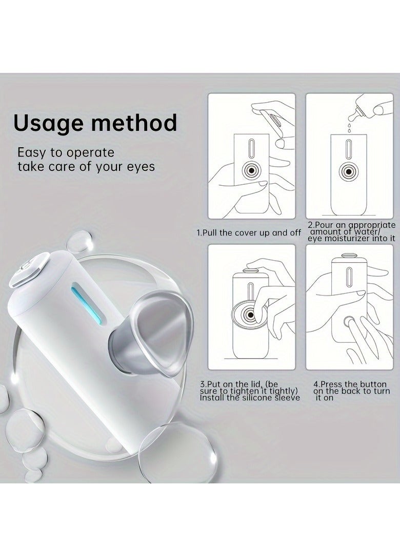 Loquat Ultra-Hydrating Nano Facial Mist Sprayer - Usb Rechargeable, Portable Mini Atomizer For Eye Relief  Skin Care, Alcohol-Free, Ideal For Daily Use - Image 5