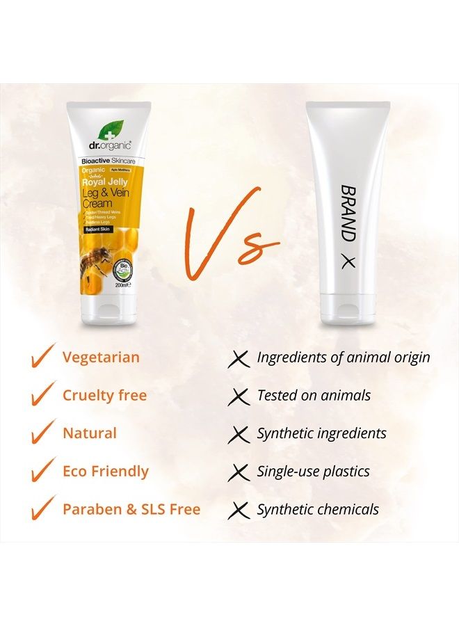 dr.organic كريم دكتور أورجانيك للقدمين والأوردة بالعسل الملكي 200 مل من دكتور أورجانيك - Image 4