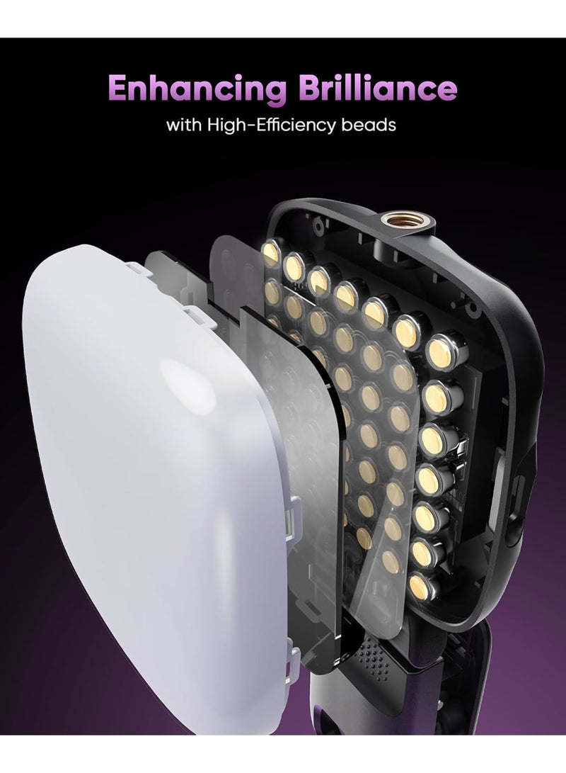 SOLARAE LED Video Light, Selfie Light with Front & Back Phone Clip, 3 Light Modes, Portable for iPhone, TikTok, Makeup, Vlog, Selfie, Live Stream - Image 2