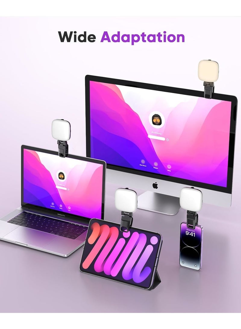 SOLARAE LED Video Light, Selfie Light with Front & Back Phone Clip, 3 Light Modes, Portable for iPhone, TikTok, Makeup, Vlog, Selfie, Live Stream - Image 3