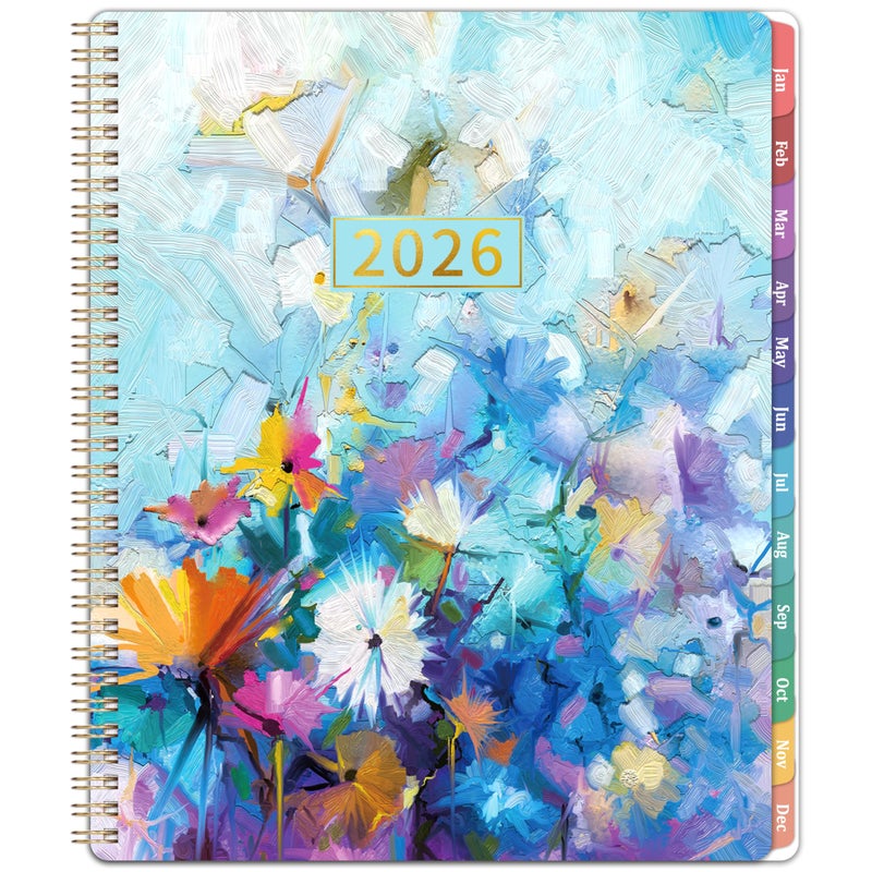 MaaIbok 2026 Planner - 2026 Planner Weekly and Monthly, January 2026 - December 2026, 8.4" x 11", Colorful Monthly Tabs, Twin-wire Binding, Holidays, Back Pocket - Image 1