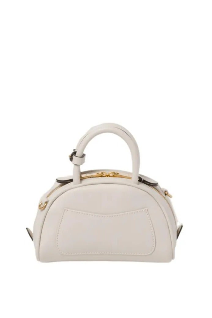 Miu Miu MIU Metal Engraved Logo Leather Top-handle With Detachable Adjustable Crossbody Strap Gold-Tone  - Image 2
