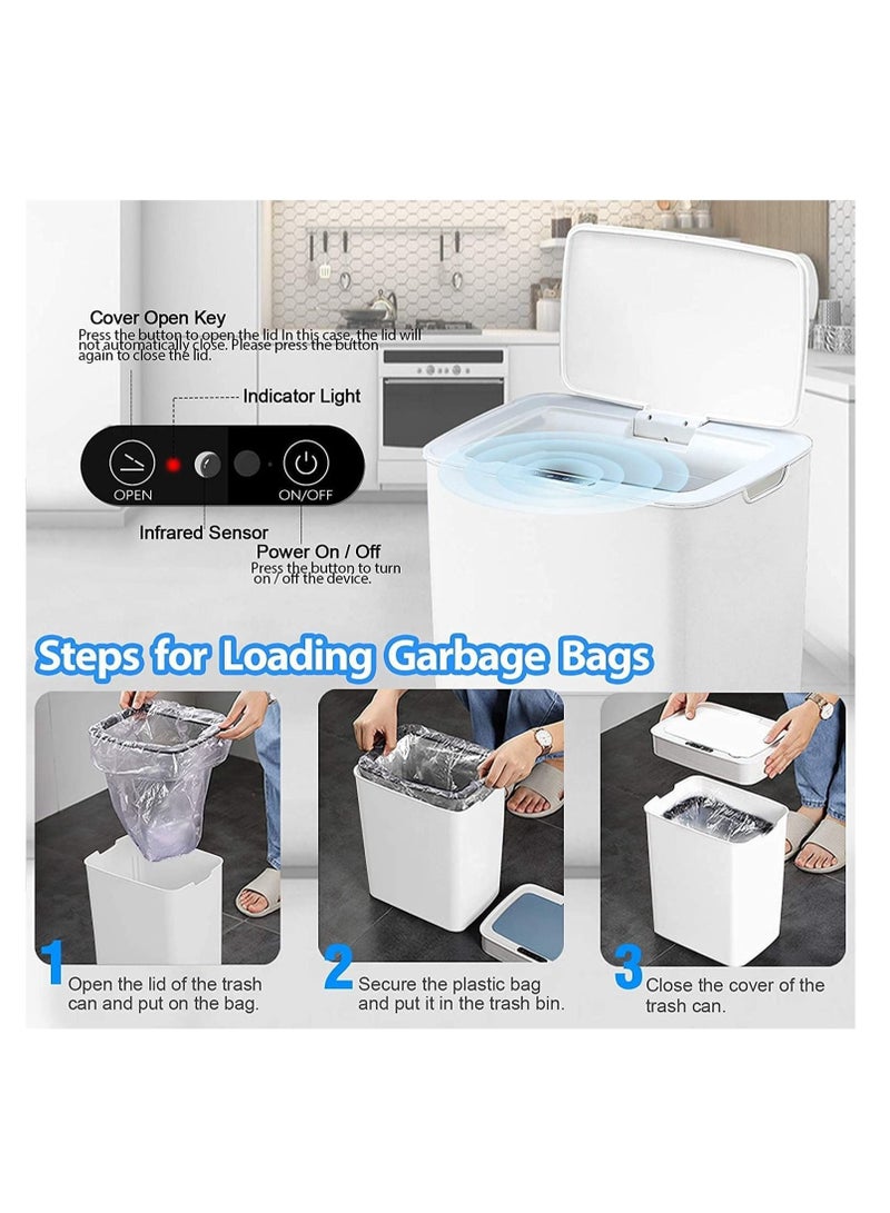 Automatic Touchless Infrared Motion Sensor Slim Trash - Image 2