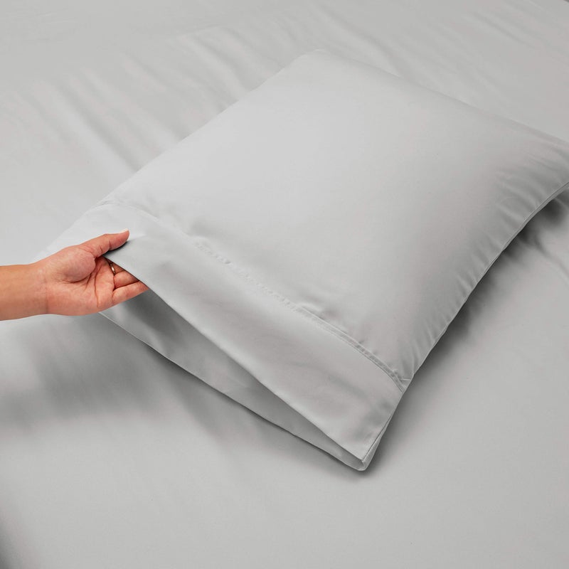 Nestl Deep Pocket Sheet Set, King, Microfiber, 4 Piece, Light Grey - Image 5